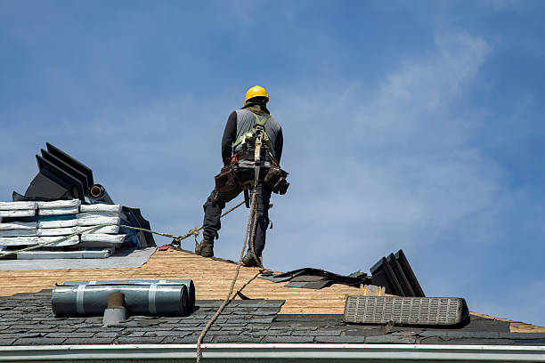 Professional Gutter Installation technician working in Wildersville, TN